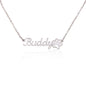 HeartCalligraphy - Personalized Paw Print Name Necklace
