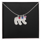 HeartScriptions - Engraved Baby Feet Necklace with Birthstone