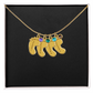 HeartScriptions - Engraved Baby Feet Necklace with Birthstone