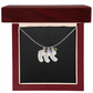 HeartScriptions - Engraved Baby Feet Necklace with Birthstone