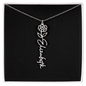 HeartCalligraphy - Custom Flower Name Necklace