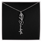 HeartCalligraphy - Custom Flower Name Necklace