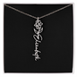 HeartCalligraphy - Custom Flower Name Necklace