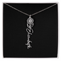 HeartCalligraphy - Custom Flower Name Necklace