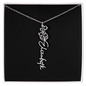 HeartCalligraphy - Custom Flower Name Necklace