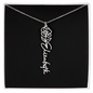 HeartCalligraphy - Custom Flower Name Necklace