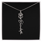 HeartCalligraphy - Custom Flower Name Necklace