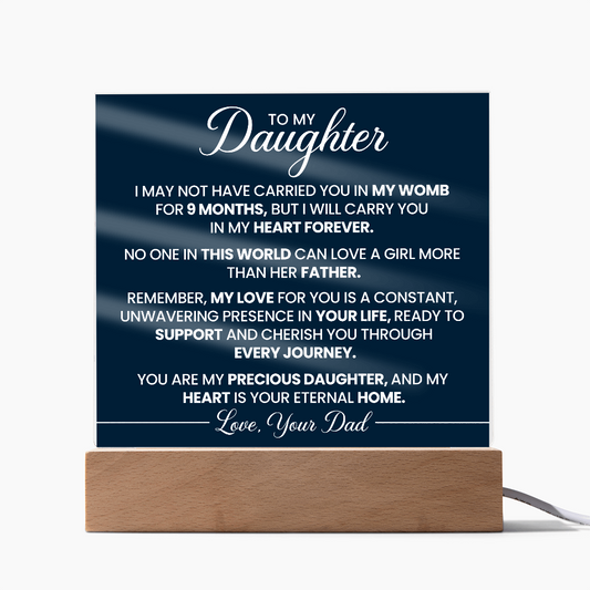 HeartWork - Acrylic Square Plaque - Daughter Eternal Home