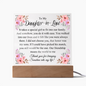 HeartWork - Acrylic Square Plaque - Daughter-In-Law Special Girl