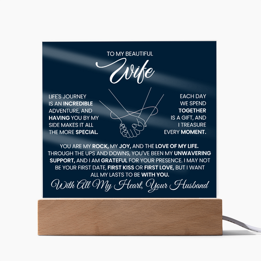 HeartWork - Acrylic Square Plaque - Wife Life's Journey
