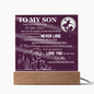 HeartWork - Acrylic Square Plaque - To My Son