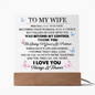 HeartWork - Acrylic Square Plaque - Wife Always & Forever