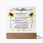 HeartWork - Acrylic Square Plaque - Daughter You Are My Sunshine