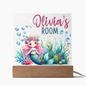 HeartWork - Acrylic Square Plaque - Mermaid Room (Personalized)