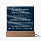 HeartWork - Acrylic Square Plaque - Granddaughter Never Forget