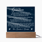 HeartWork - Acrylic Square Plaque - Grandson Never Forget