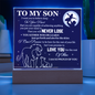 HeartWork - Acrylic Square Plaque - To My Son