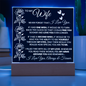 HeartWork - Acrylic Square Plaque - Wife Never Forget