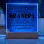 HeartWork - Acrylic Square Plaque - Grandpa Stolen By Tiny Hands