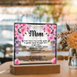 HeartWork - Acrylic Square Plaque - Mom Cherish You