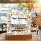 HeartWork - Acrylic Square Plaque - Happy Anniversary Floral