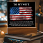 HeartWork - Acrylic Square Plaque - Wife Military