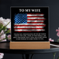 HeartWork - Acrylic Square Plaque - Wife Military