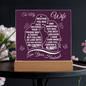HeartWork - Acrylic Square Plaque - Wife Meeting Your Was Fate