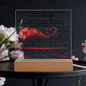 HeartWork - Acrylic Square Plaque - Wife Can't Live Without You