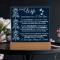 HeartWork - Acrylic Square Plaque - Wife Never Forget