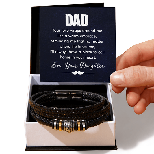 HeartStrings - Love You Forever Bracelet - Dad Warm Embrace