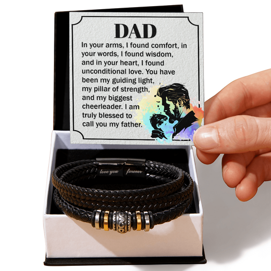 HeartStrings - Love You Forever Bracelet - Dad, Truly Blessed to call you Father