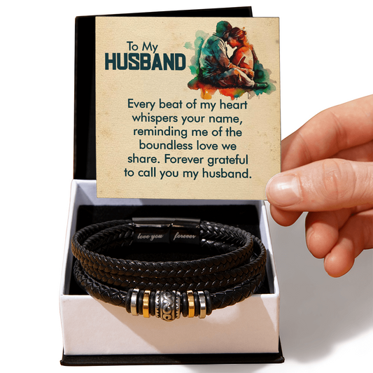 HeartStrings - Love You Forever Bracelet - Husband Every Beat of My Heart