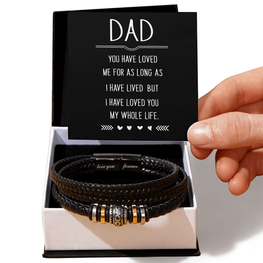 HeartStrings - Love You Forever Bracelet - Dad Loved You My Whole Life