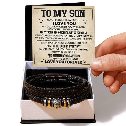HeartStrings - Love You Forever Bracelet - Son Never Forget How Much I Love You