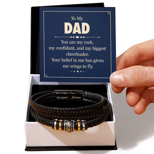 HeartStrings - Love You Forever Bracelet - To My Dad, You are my Rock