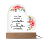 HeartWork - Acrylic Heart Plaque - Love Between Grandmother & Granddaughter