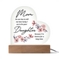 HeartWork - Acrylic Heart Plaque - Mom Lucky Daughter