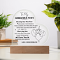 HeartWork - Acrylic Heart Plaque - Wife Meeting You Was Fate