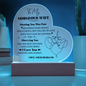 HeartWork - Acrylic Heart Plaque - Wife Meeting You Was Fate
