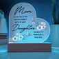 HeartWork - Acrylic Heart Plaque - Mom Lucky Daughter