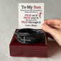 HeartStrings - Men's Cross Bracelet - My Son Pray On It