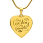 HeartScriptions - Engraved Heart Necklace - Our Love Story Is My Favorite