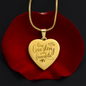 HeartScriptions - Engraved Heart Necklace - Our Love Story Is My Favorite