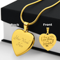 HeartScriptions - Engraved Heart Necklace - Our Love Story Is My Favorite