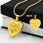 HeartScriptions - Engraved Heart Necklace - Our Love Story Is My Favorite