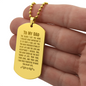 HeartScriptions - Engraved Dog Tag Necklace - To My Dad