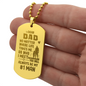 HeartScriptions - Engraved Dog Tag Necklace - Dad Always Be My #1 Man
