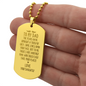 HeartScriptions - Engraved Dog Tag Necklace - Dad Not Another Man, Who Could Ever Take Your Place