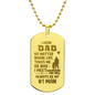 HeartScriptions - Engraved Dog Tag Necklace - Dad Always Be My #1 Man